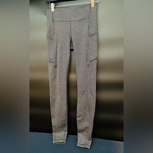 LuluLemon Gray High-Waisted Leggings with Pockets size 4